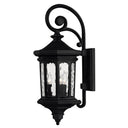 Hinkley Raley Outdoor Large Wall Mount Lantern in Museum Black Finish 