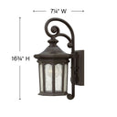 Hinkley Raley Outdoor Medium Wall Mount Lantern Alternative Image 5