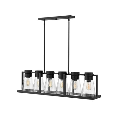 Hinkley Refinery Medium Six Light Linear Pendant 