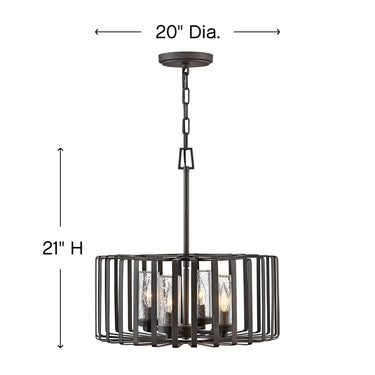 Hinkley Reid Outdoor Large Single Tier Chandelier Alternative Image 1