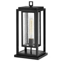 Hinkley Republic 12V LED Outdoor Medium Pier Mount Lantern in Black Finish 