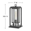 Hinkley Republic Alternative Image 16.5" High LED Outdoor Medium Pier Mount Lantern Alternative Image 1