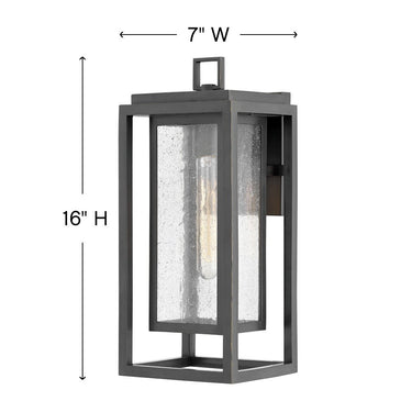 Hinkley Republic Alternative Image 7" Outdoor Medium LED Wall Mount Lantern Alternative Image 5