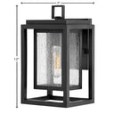 Hinkley Republic LED Outdoor Small Wall Mount Lantern in Black Finish Alternative Image 1