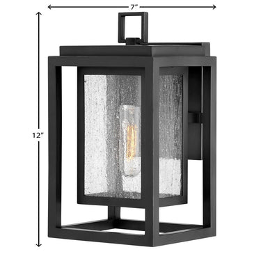 Hinkley Republic LED Outdoor Small Wall Mount Lantern in Black Finish Alternative Image 1