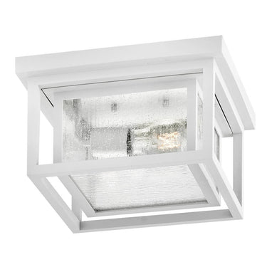 Hinkley Republic Outdoor Small Flush Mount in Textured White Finish Alternative Image 2