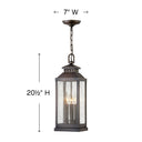 Hinkley Revere Alternative Image 7" Outdoor Medium Hanging Lantern Alternative Image 1
