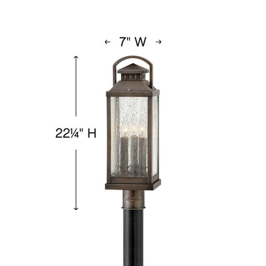 Hinkley Revere Outdoor Large Post Mount Lantern Alternative Image 1
