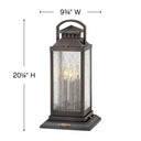 Hinkley Revere Outdoor Medium Pier Mount Lantern Alternative Image 1