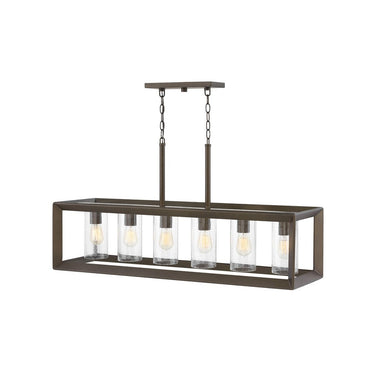 Hinkley Rhodes Outdoor Medium Six Light Linear Pendant 