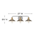 Hinkley Rigby Medium Three Light Vanity Wall Sconce Alternative Image 1