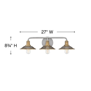 Hinkley Rigby Medium Three Light Vanity Wall Sconce Alternative Image 1