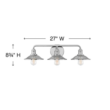 Hinkley Rigby Medium Three Light Vanity Wall Sconce Alternative Image 7
