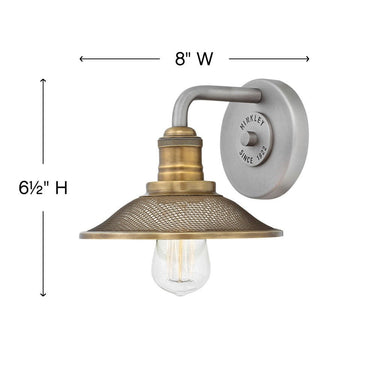 Hinkley Rigby Small Single Light Vanity Wall Sconce Alternative Image 1