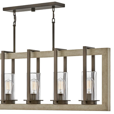 Hinkley Riverwood Outdoor Medium Five Light Linear Chandelier Alternative Image 1