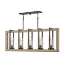 Hinkley Riverwood Outdoor Medium Five Light Linear Chandelier 