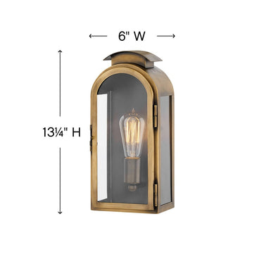 Hinkley Rowley Outdoor Medium Wall Mount Lantern - Alternative Image 2520LS Alternative Image 1
