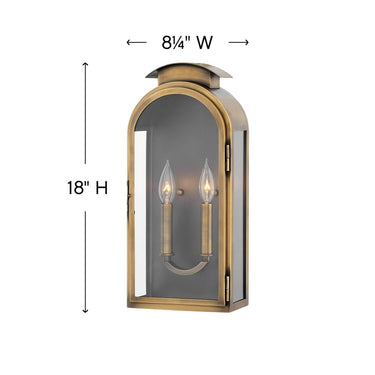 Hinkley Rowley Outdoor Medium Wall Mount Lantern - Alternative Image 2524LS Alternative Image 1