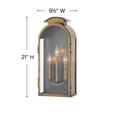Hinkley Rowley Outdoor Medium Wall Mount Lantern - Alternative Image 2525LS Alternative Image 1