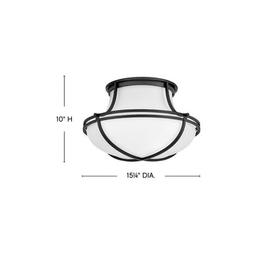 Hinkley Saddler Medium Flush Mount Alternative Image 1