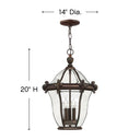 Hinkley San Clemente Alternative Image 14" Outdoor Medium Hanging Lantern Alternative Image 1