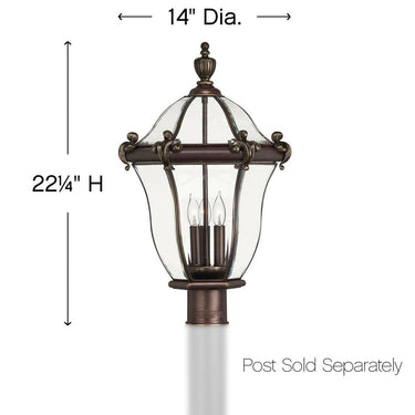 Hinkley San Clemente Alternative Image 22.25" High Outdoor Large Post Mount Lantern Alternative Image 1