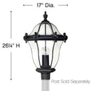 Hinkley San Clemente Outdoor Large Post Mount Lantern Alternative Image 5