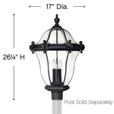 Hinkley San Clemente Outdoor Large Post Mount Lantern Alternative Image 5
