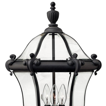 Hinkley San Clemente Outdoor Large Post Mount Lantern in Museum Black Finish Alternative Image 2