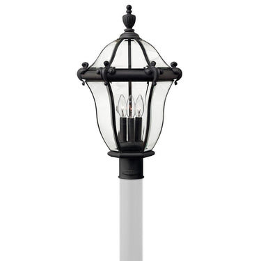 Hinkley San Clemente Outdoor Large Post Mount Lantern in Museum Black Finish Alternative Image 3