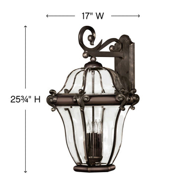 Hinkley San Clemente Outdoor Large Wall Mount Lantern Alternative Image 1
