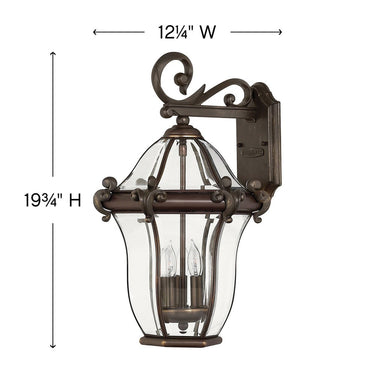 Hinkley San Clemente Outdoor Medium Wall Mount Lantern - HL2444 Alternative Image 1