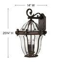 Hinkley San Clemente Outdoor Medium Wall Mount Lantern in Copper Bronze Finish Alternative Image 1
