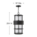 Hinkley Saturn Alternative Image 10" Outdoor Large Hanging Lantern Alternative Image 1