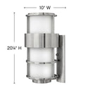 Hinkley Saturn Outdoor Medium Wall Mount Lantern - Alternative Image 1905SS Alternative Image 1