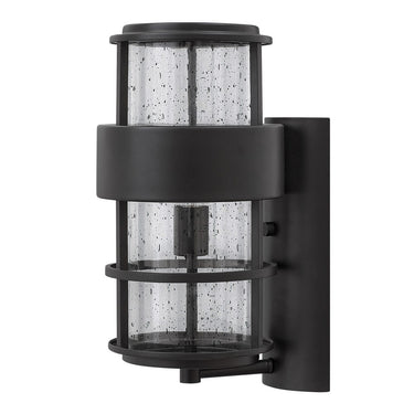 Hinkley Saturn Outdoor Medium Wall Mount Lantern in Satin Black Finish 
