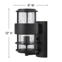 Hinkley Saturn Outdoor Small Wall Mount Lantern Aluminum Alternative Image 1