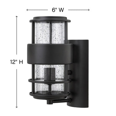 Hinkley Saturn Outdoor Small Wall Mount Lantern Aluminum Alternative Image 1