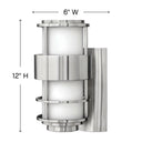 Hinkley Saturn Outdoor Small Wall Mount Lantern Stainless Steel Alternative Image 1