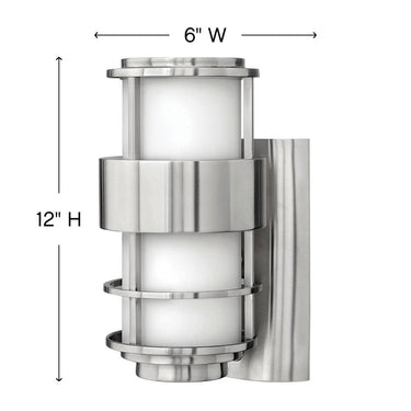 Hinkley Saturn Outdoor Small Wall Mount Lantern Stainless Steel Alternative Image 1