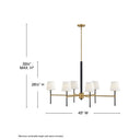 Hinkley Saunders Medium Six Light Linear Chandelier Alternative Image 1