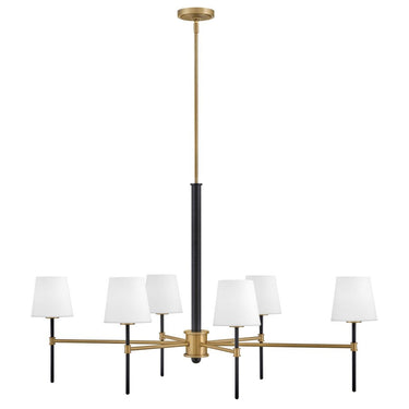 Hinkley Saunders Medium Six Light Linear Chandelier Alternative Image 4