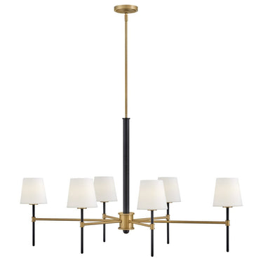 Hinkley Saunders Medium Six Light Linear Chandelier 