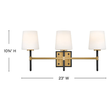 Hinkley Saunders Medium Three Light Vanity Wall Sconce Alternative Image 1
