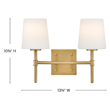Hinkley Saunders Small Two Light Vanity Wall Sconce Alternative Image 7