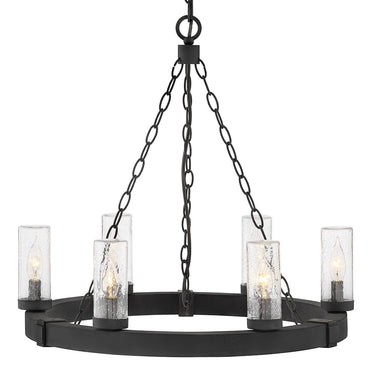 Hinkley Sawyer Alternative Image 12V LED Outdoor Medium Single Tier Chandelier - Alternative Image 29206BK-LV Alternative Image 1