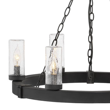 Hinkley Sawyer Alternative Image 12V LED Outdoor Medium Single Tier Chandelier - Alternative Image 29206BK-LV Alternative Image 2