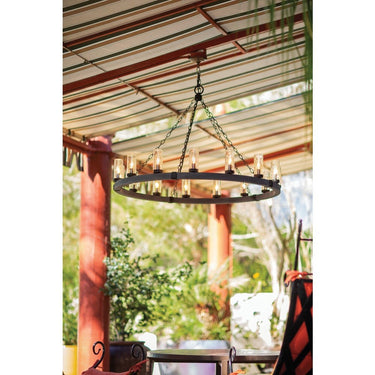Hinkley Sawyer Alternative Image 12V LED Outdoor Medium Single Tier Chandelier - Alternative Image 29206BK-LV Alternative Image 3