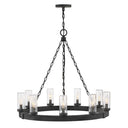 Hinkley Sawyer 12V LED Outdoor Medium Single Tier Chandelier - 29208BK-LV 