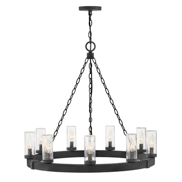 Hinkley Sawyer 12V LED Outdoor Medium Single Tier Chandelier - 29208BK-LV 